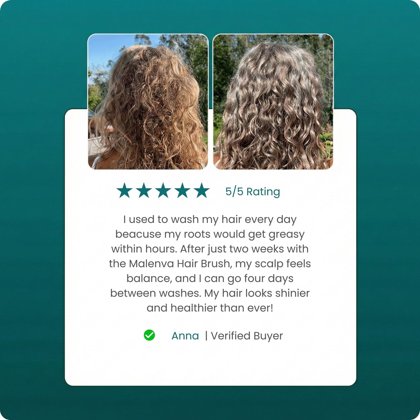 No Shampoo Hair Brush - White