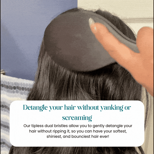 No Shampoo Hair Brush - White